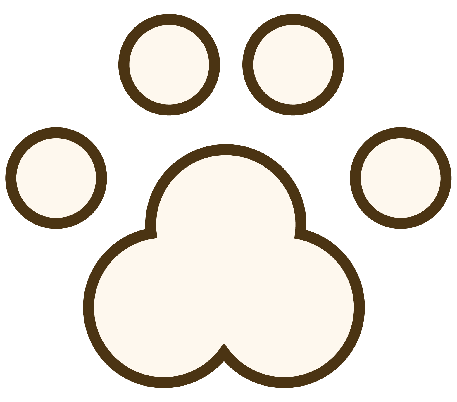 white cartoon paw